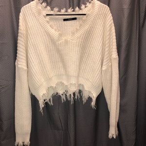Zaful Cropped V-neck Sweater